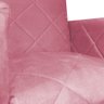 Kit 02 Poltronas Klara Base Ferro Preto Suede - Estopar Kit Klara Base Preta Suede Rosa - 6