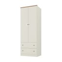 Ver mais imagens de Guarda-Roupa Solteiro 2 Portas 2 Gavetas Ananda CabeCasa MadeiraOriginals Bege/Offwhite
