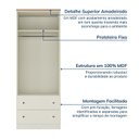 Ver imagem 7 de Guarda-Roupa Solteiro 2 Portas 2 Gavetas Ananda CabeCasa MadeiraOriginals