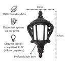Ver imagem 2 de Kit 3 Arandelas Externa Interna de Parede em Ferro Fundido