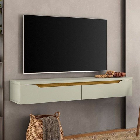 Rack Suspenso para TV até 50 Polegadas 135cm Bege