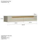 Ver imagem 3 de Rack Suspenso para TV até 50 Polegadas 135cm