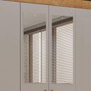 Ver imagem 7 de Guarda-roupa Casal 6 Portas 2 Gavetas com Espelho Estrela Premium Salleto Cinamomo/off White