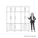 Ver mais imagens de Guarda-Roupa Casal com Espelho 11 Portas 6 Gavetas Triton Plus Off White/Cinamomo