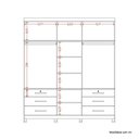 Ver imagem 7 de Guarda-Roupa Casal com Espelho 11 Portas 6 Gavetas Triton Plus Off White/Cinamomo