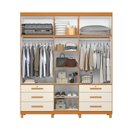 Ver imagem 4 de Guarda-Roupa Casal com Espelho 11 Portas 6 Gavetas Triton Plus Off White/Cinamomo