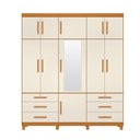 Ver imagem 2 de Guarda-Roupa Casal com Espelho 11 Portas 6 Gavetas Triton Plus Off White/Cinamomo