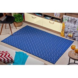 Tapete Sala Quarto 1,40 x 2,00 Cubo Azul Pratik Antider. - 1