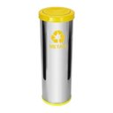 Ver imagem 4 de Lixeira de Aço Inox 50l com Tampa Plastica Meia Esfera Jsn Cor:amarelo