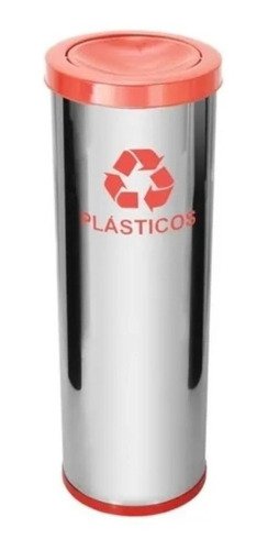 Lixeira de Aço Inox 50l com Tampa Plastica Meia Esfera Jsn Cor:amarelo - 2