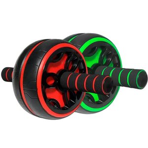 Kit 2 Rodas Rolo Exercícios Abdominal Lombar Profissional e Tapetinho