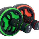 Ver imagem 5 de Kit 2 Rodas Rolo Exercícios Abdominal Lombar Profissional e Tapetinho