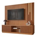 Ver imagem 6 de Estante Ripado para TV até 75 Polegadas 100% MDF com LED Valencia Marrom