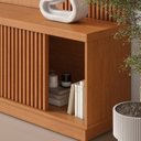 Ver imagem 5 de Estante Ripado para TV até 75 Polegadas 100% MDF com LED Valencia Marrom