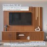 Estante Ripado Home para Tv de Ate 75 Polegadas com Led Cascata 100% Mdf 2 Portas 220cm Valencia New - 6