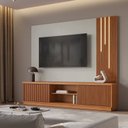 Ver imagem 1 de Home Ripado para TV até 75 Polegadas 100% MDF com LED 220cm Cascata 2 Portas Valencia New