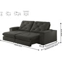 Ver imagem 3 de Sofa Retrátil Cuiabá 2,30m Mola Ensacada 04 Lugares Txr