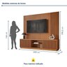 Estante Home para Tv de Ate 75 Polegadas 2 Portas 100% Mdf 220cm Valencia New - 3