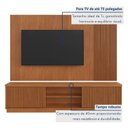 Ver imagem 7 de Estante Ripado Home para Tv de Ate 75 Polegadas 2 Portas 100% Mdf 220cm Valencia New