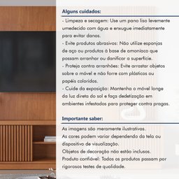 Estante Home para Tv de Ate 75 Polegadas 2 Portas 100% Mdf 220cm Valencia New - 10