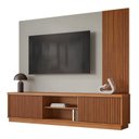 Ver imagem 6 de Estante Ripado para TV até 75 Polegadas 100% MDF 220cm 2 Portas Valencia Bege