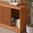 Ver imagem 4 de Estante Ripado Home para Tv de Ate 75 Polegadas 2 Portas 100% Mdf 220 Cm Valencia New