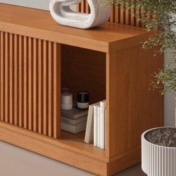 Estante Home para Tv de Ate 75 Polegadas 2 Portas 100% Mdf 220 Cm Valencia New - 4