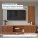 Ver imagem 7 de Estante Ripado para TV até 75 Polegadas 100% MDF 220cm 2 Portas Valencia Bege