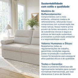 Sofá Retrátil e Reclinável 210cm Botero CabeCasa MadeiraMadeira - 11