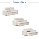 Ver imagem 4 de Sofá Retrátil e Reclinável 210cm Botero CabeCasa MadeiraOriginals Branco Off White