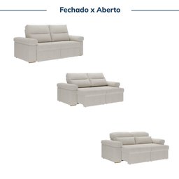 Sofá Retrátil e Reclinável 210cm Botero CabeCasa MadeiraMadeira - 4