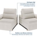 Ver imagem 7 de Sofá Retrátil e Reclinável 210cm Botero CabeCasa MadeiraOriginals Branco Off White
