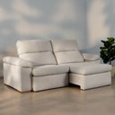 Ver imagem 1 de Sofá Retrátil e Reclinável 210cm Botero CabeCasa MadeiraOriginals Branco Off White
