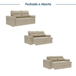 Sofá Retrátil e Reclinável 210cm Botero CabeCasa MadeiraMadeira - 4