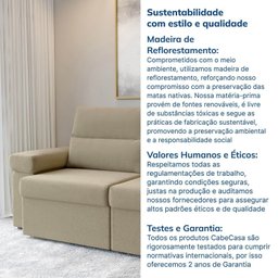 Sofá Retrátil e Reclinável 210cm Botero CabeCasa MadeiraMadeira - 11