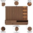 Ver imagem 3 de Estante Painel para Tv 82 Pol 240cm com Led Hawai C05 Amêndoa - Mpozenato