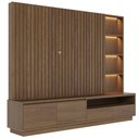 Ver mais imagens de Estante Painel para Tv 82 Pol 240cm com Led Hawai C05 Amêndoa - Mpozenato