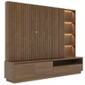 Estante Painel para Tv 82 Pol 240cm com Led Hawai C05 Amêndoa - Mpozenato - 8
