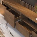 Ver imagem 6 de Estante Painel para Tv 82 Pol 240cm com Led Hawai C05 Amêndoa - Mpozenato