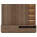 Ver imagem 5 de Estante Painel para Tv 82 Pol 240cm com Led Hawai C05 Amêndoa - Mpozenato