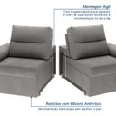Ver imagem 7 de Sofá Retrátil e Reclinável 210cm Botero CabeCasa MadeiraOriginals Cinza