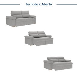 Sofá Retrátil e Reclinável 210cm Botero CabeCasa MadeiraMadeira - 4