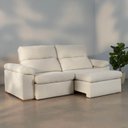 Ver imagem 1 de Sofá Retrátil e Reclinável 3 Lugares Off White Botero 230cm CabeCasa MadeiraOriginals