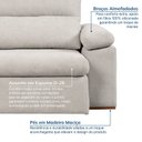 Ver imagem 7 de Sofá Retrátil e Reclinável 3 Lugares Off White Botero 230cm CabeCasa MadeiraOriginals