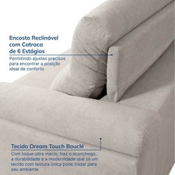 Sofá Retrátil e Reclinável 230cm Botero Cabecasa Madeiramadeira - 5
