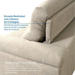 Sofá Retrátil e Reclinável 230cm Botero Cabecasa Madeiramadeira - 5