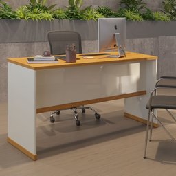 Mesa de Escritório Office Tampo Mdp 25mm Berlin - Vianossa - 2