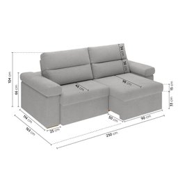Sofá Retrátil e Reclinável 230cm Botero Cabecasa Madeiramadeira - 3