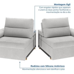 Sofá Retrátil e Reclinável 230cm Botero Cabecasa Madeiramadeira - 7