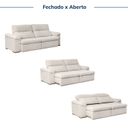 Ver imagem 4 de Sofá Retrátil e Reclinável 250cm Botero CabeCasa MadeiraOriginals Branco Off White